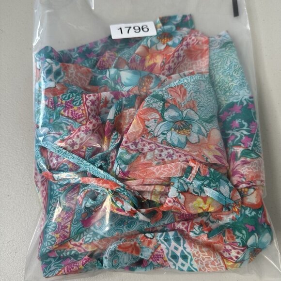 Into the Bleu Swim Cover up Paisley Floral Handkerchief Hem Large - Picture 9 of 9